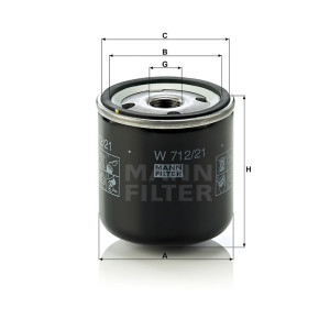 Фильтр масляный MANN-FILTER W 712/21